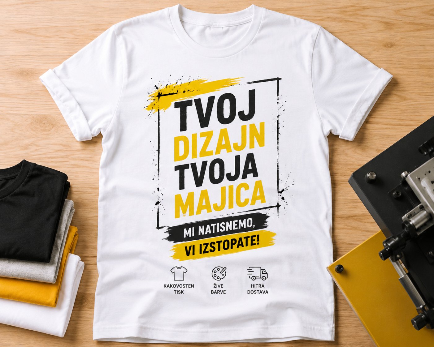 Tisk na majice po meri - Tiskarna Majic Nova Gorica